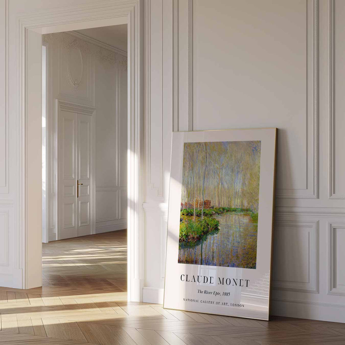 Monet's Dromerige Rivierlandschap – urban poster in staand formaat