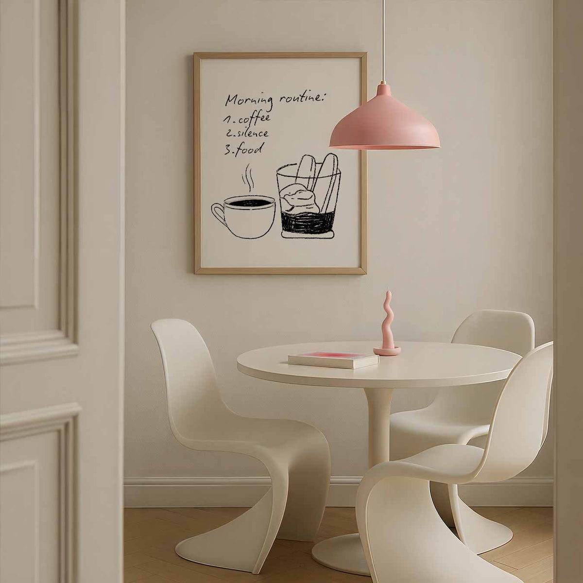 Morning Routine – zomerse poster in staand formaat