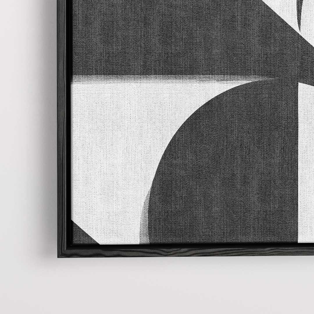 Abstract Geometrisch Contrast – dibond kunstwerk als wanddecoratie