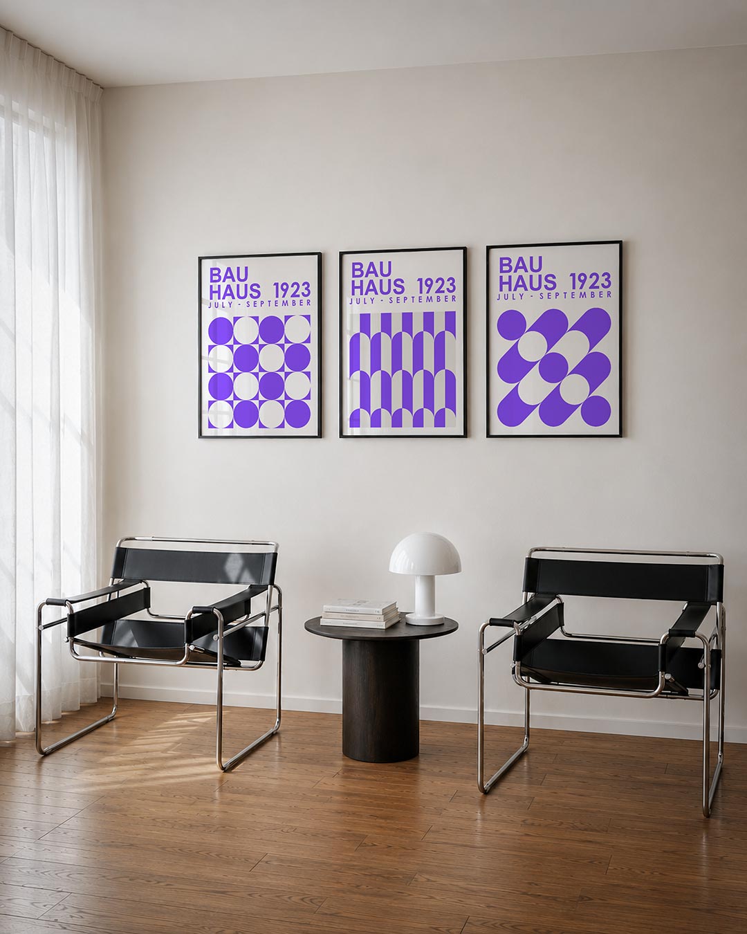 Cirkel en vierkant posterset – derde productweergave – deze posterset in drie delen toont een ritmisch spel van