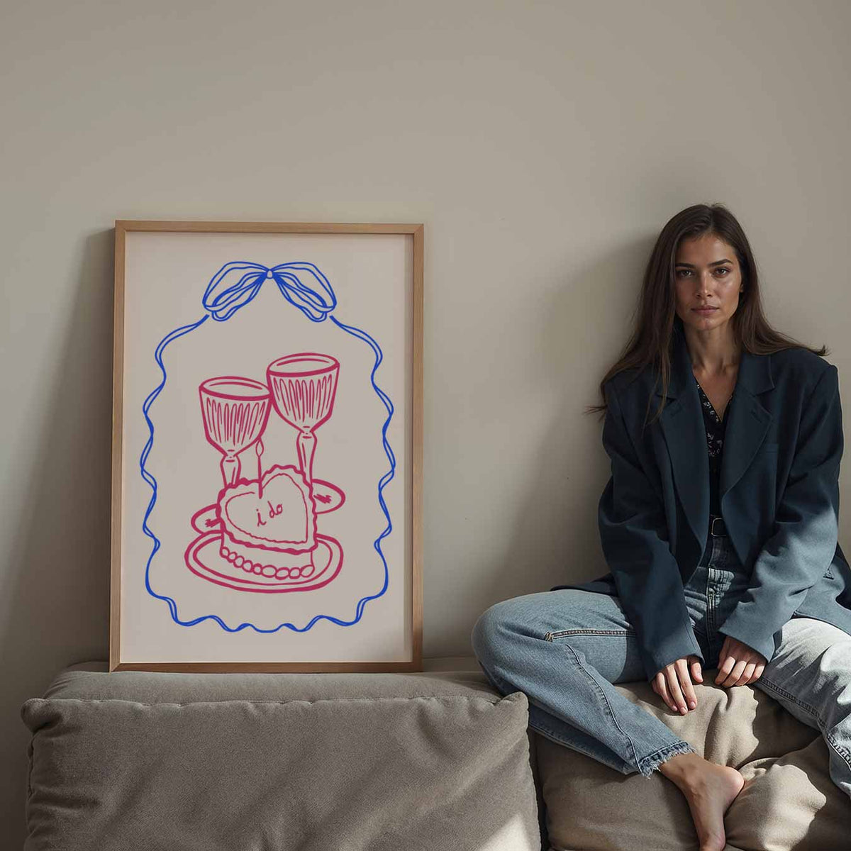 Romantische "I Do" – staande keuken wanddecoratie van WallArtistic