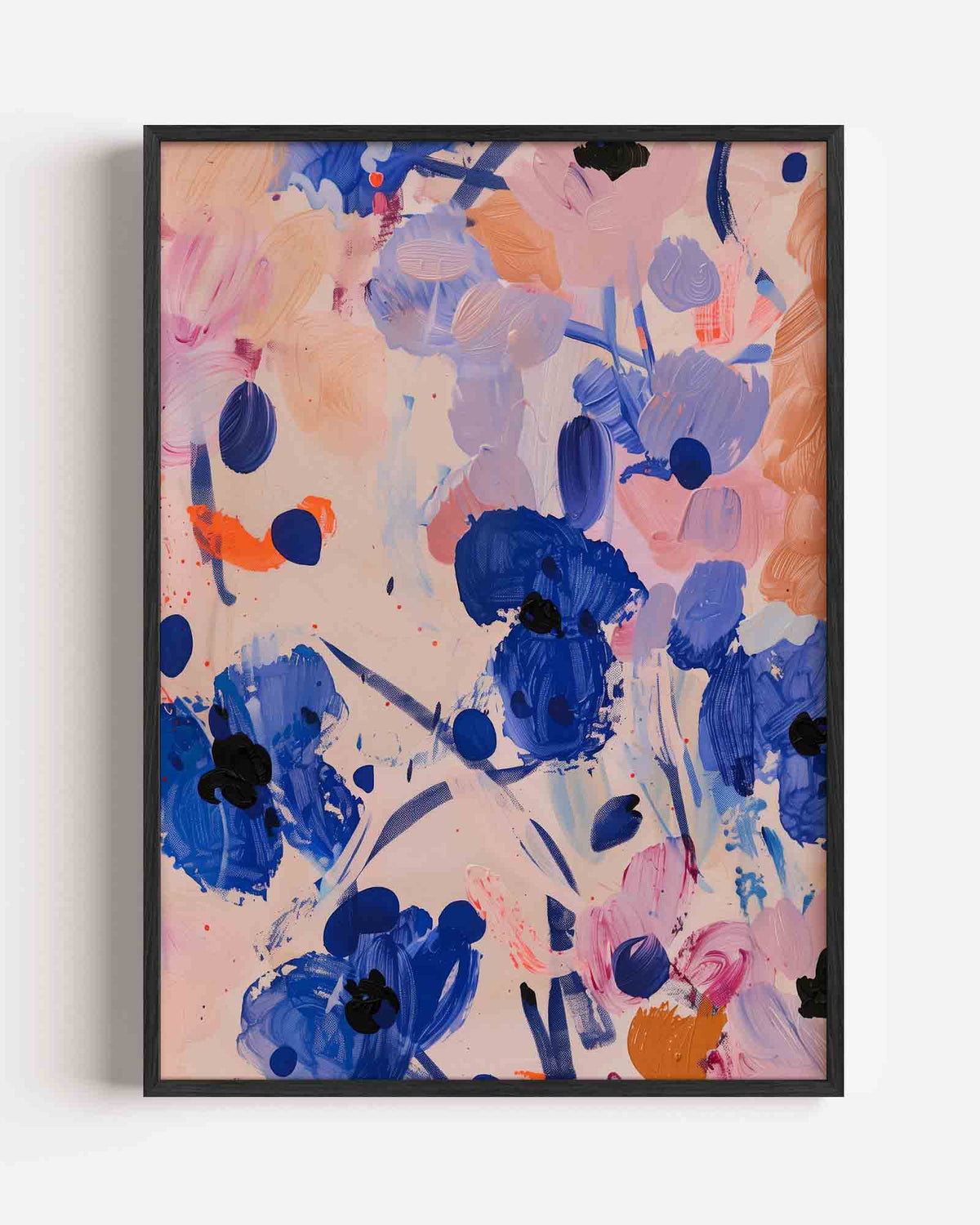 Abstracte bloemen – hedendaagse illustratie portret poster als wanddecoratie
