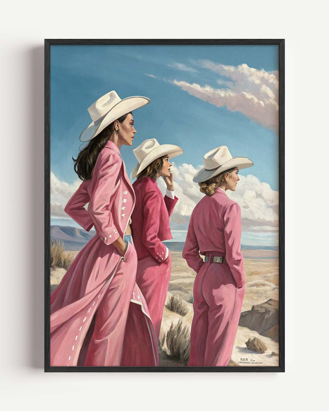 Stijlvolle Cowboy-Chic – paas portret poster als wanddecoratie