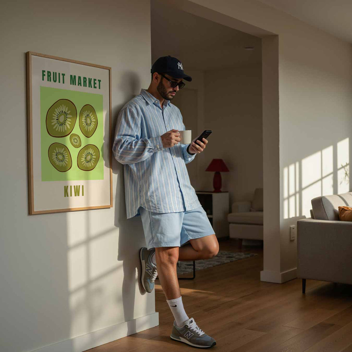 Kiwi Fruit Market – keukenposter in staand formaat