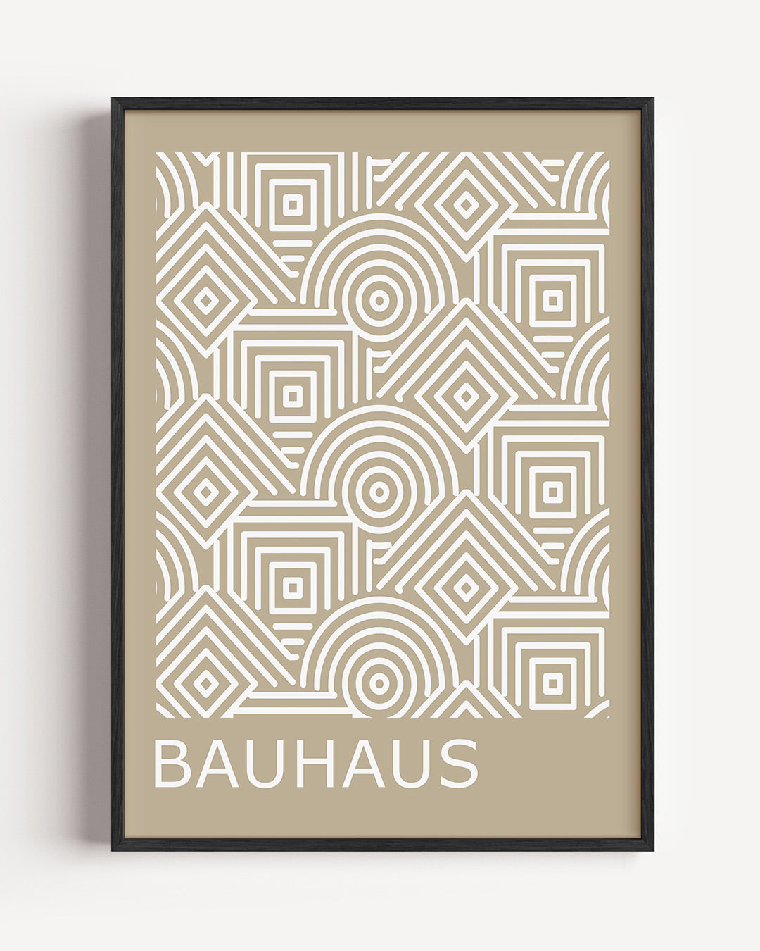 Lijnen en patronen – staande Bauhaus poster als wanddecoratie