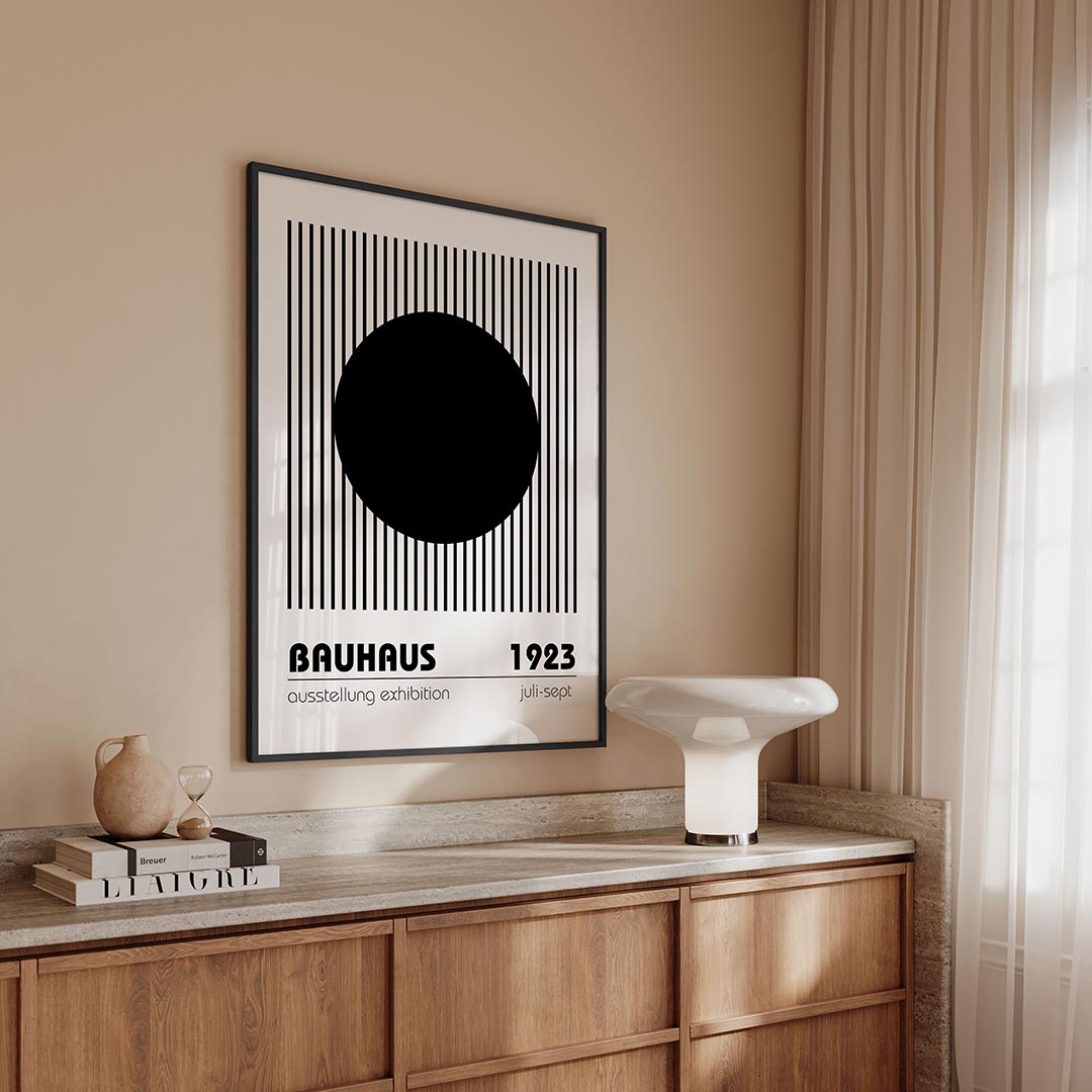  – geometrische Bauhaus poster in staand formaat