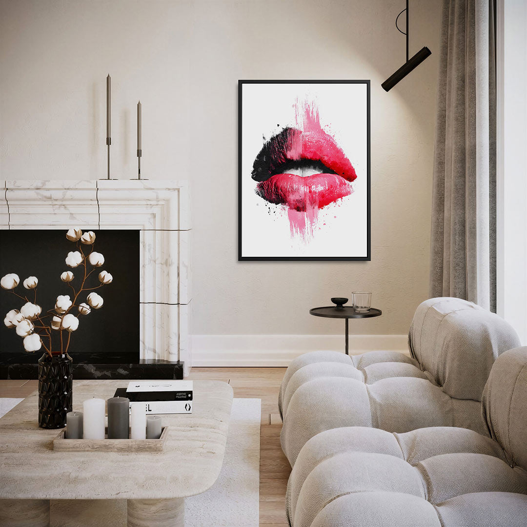 Expressieve lippen – staand wanddecoratie kunstwerk