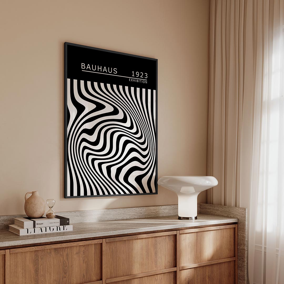  – geometrische Bauhaus poster in staand formaat