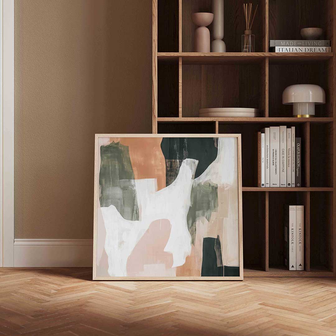 Abstracte vormen – moderne poster in vierkant formaat