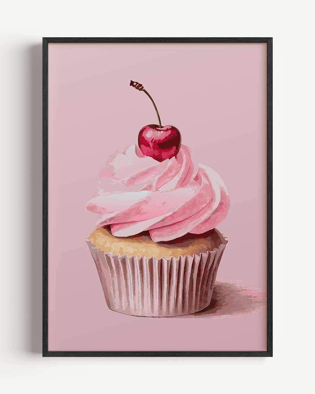 Zoete Verleiding Cupcake – zomer portret poster als wanddecoratie