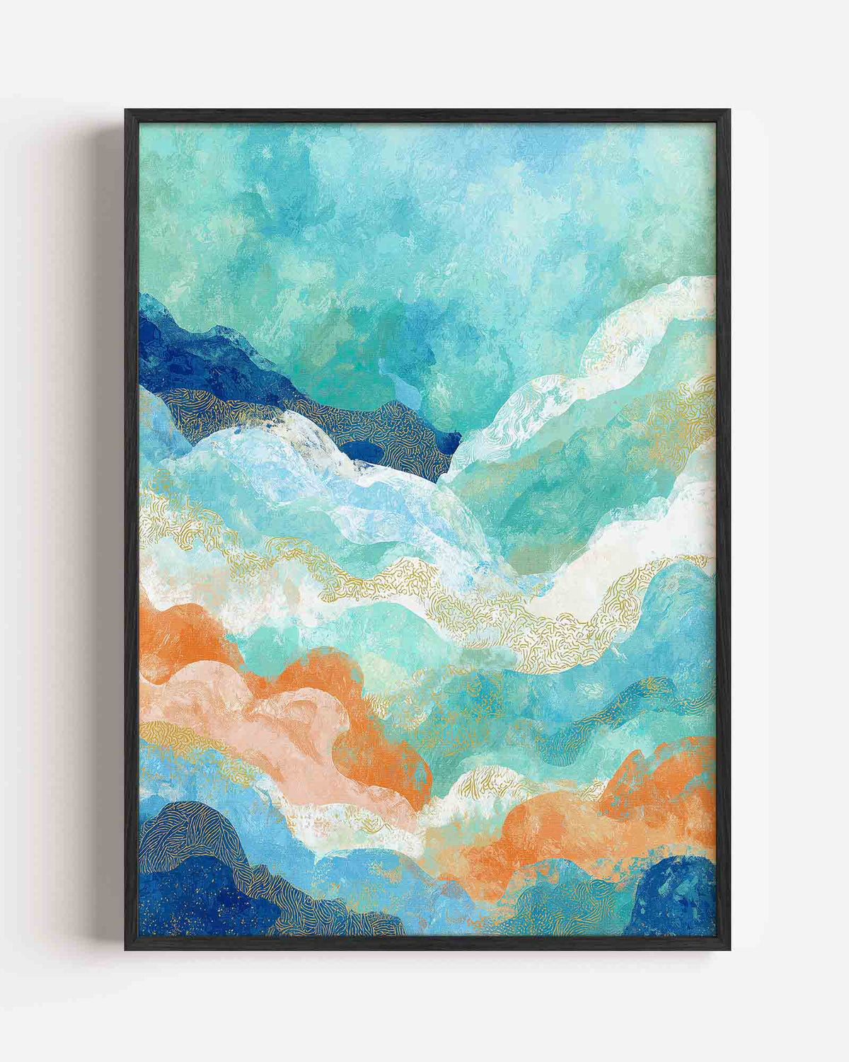 Golvende vormen – abstracte portret poster als wanddecoratie