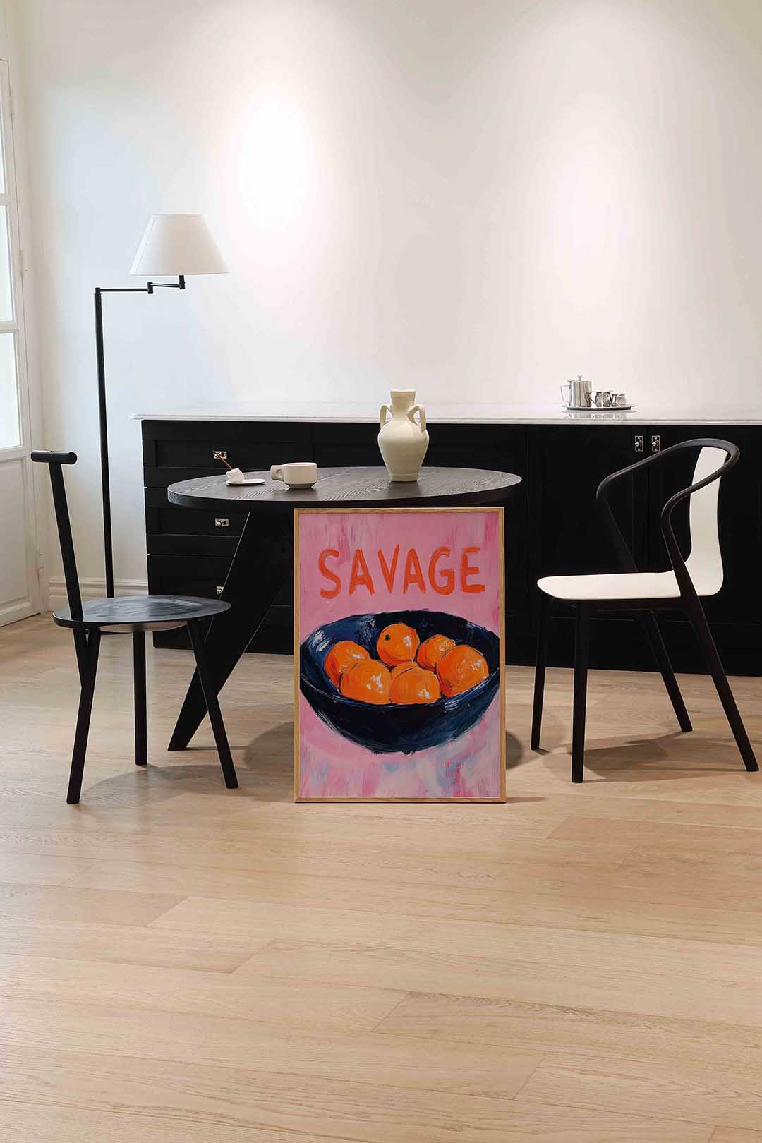 Mandarijnen in schaal – moderne wandkunst als portret poster