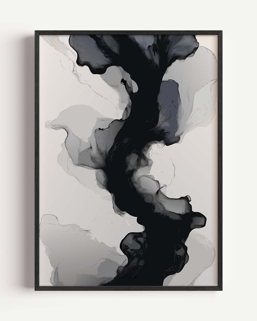 Mystieke Vloeiende Abstractie – kleurrijke abstracte portret poster als wanddecoratie