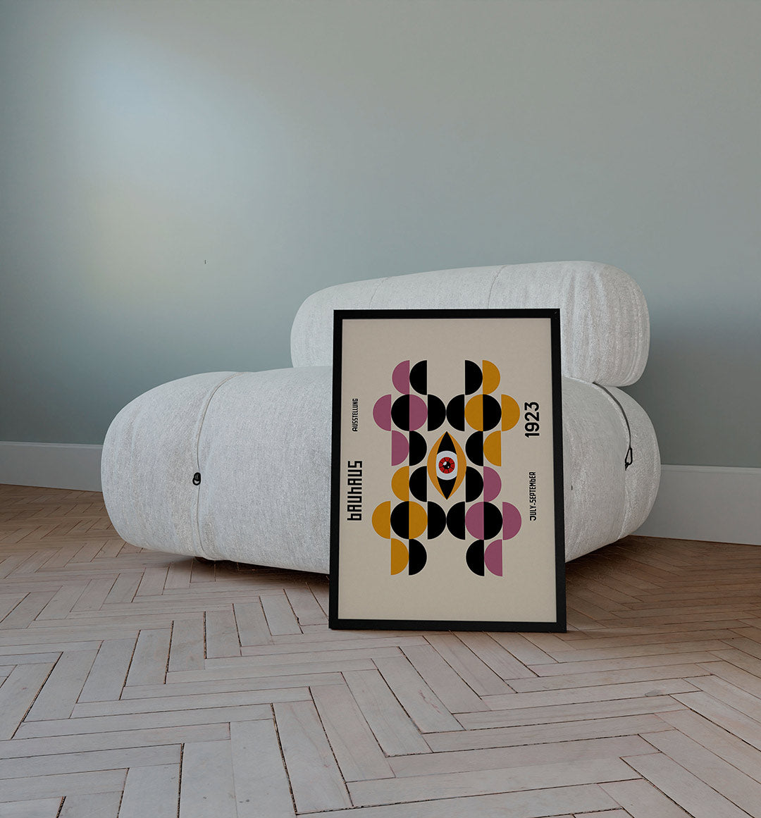 Vormen en vlakken – staande Bauhaus poster voor aan de muur