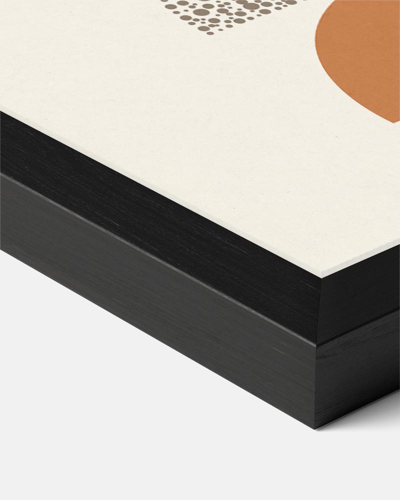 Retro Halve Cirkels – abstracte poster als moderne staande wanddecoratie