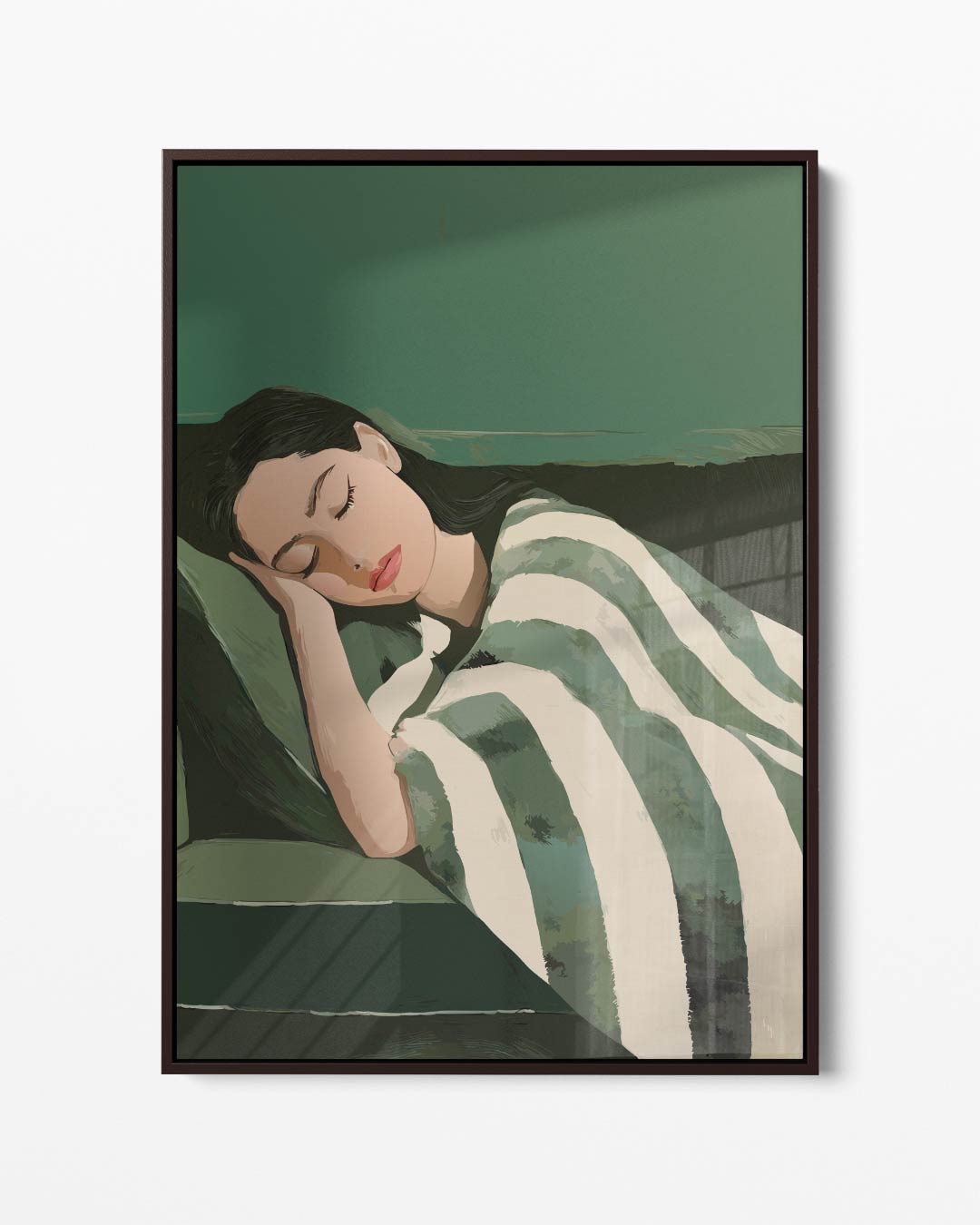 Rust in Slapende Schoonheid – portret kunstwerk als wanddecoratie