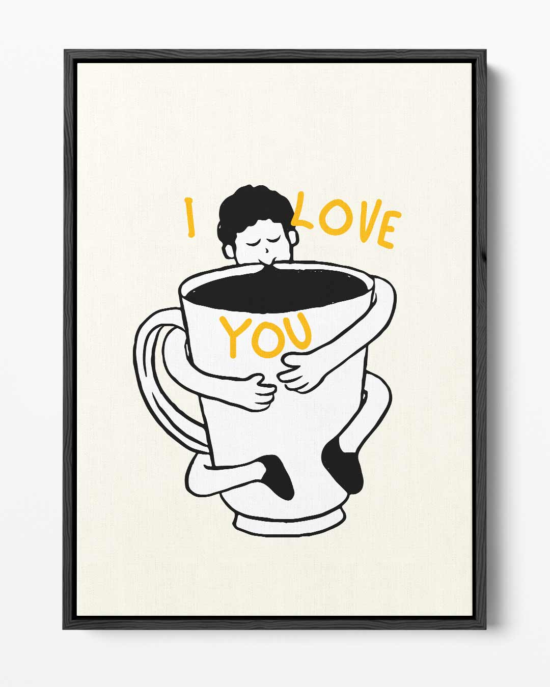 Koffieknuffel – portret kunstwerk als wanddecoratie