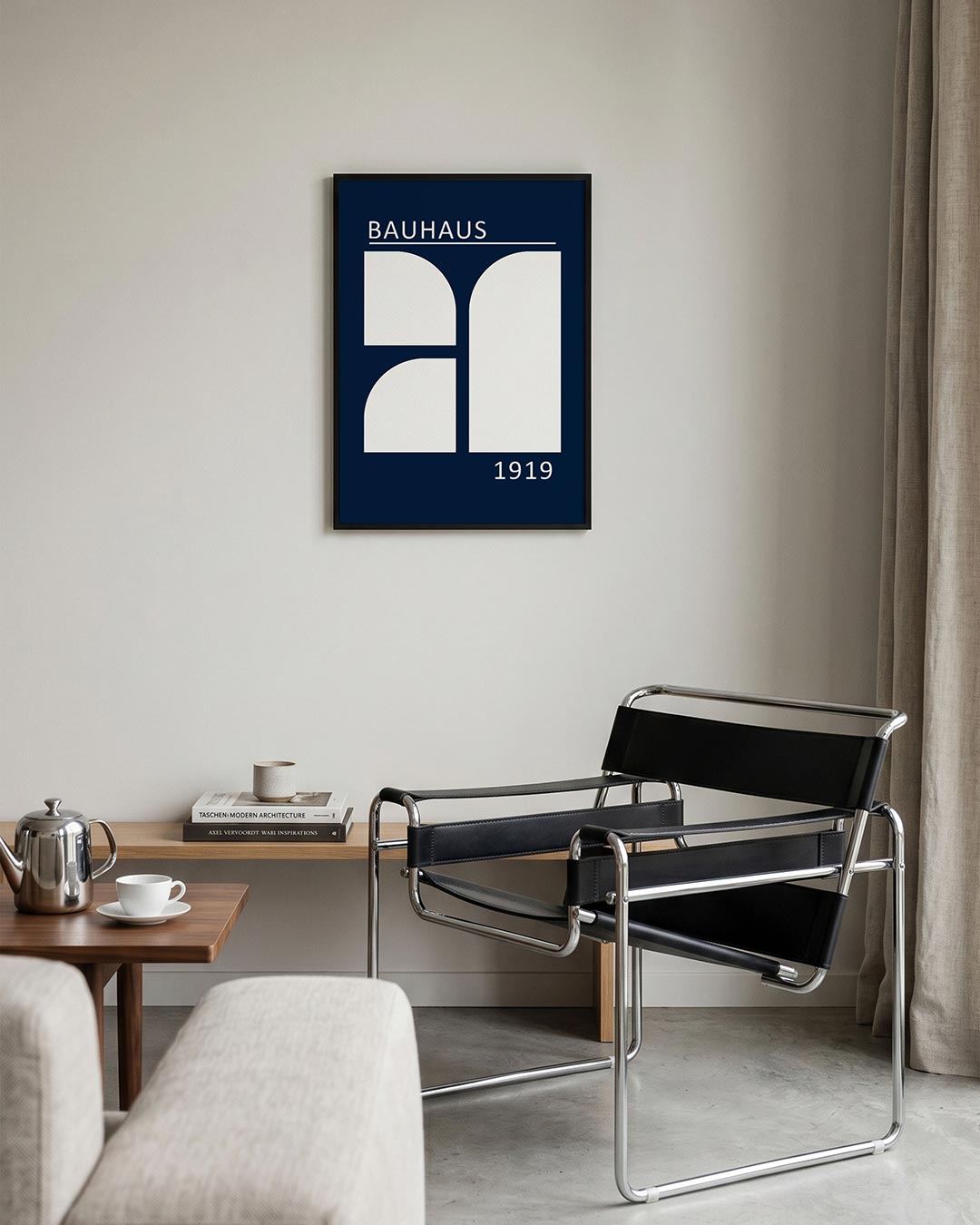 Vorm en balans – geometrische Bauhaus poster in staand formaat