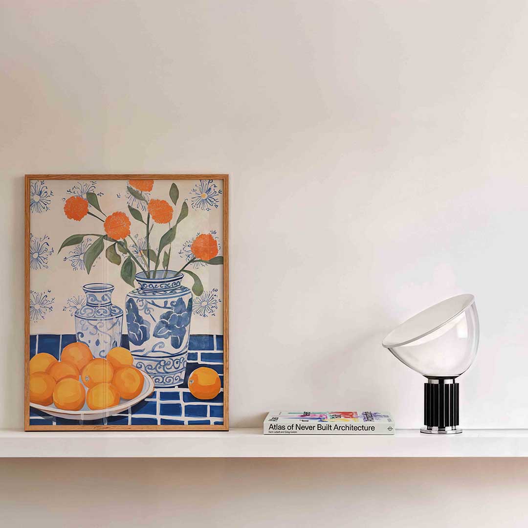 Bloemen en fruit – bloemen wandkunst als portret poster