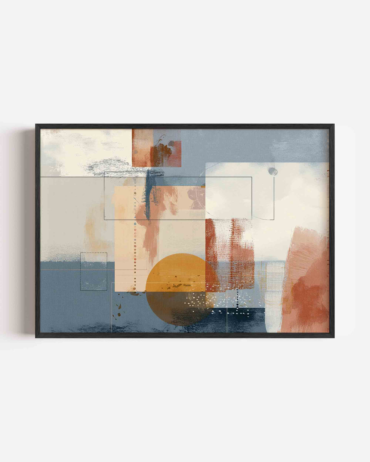 Abstracte vormen – abstracte landscape poster als wanddecoratie