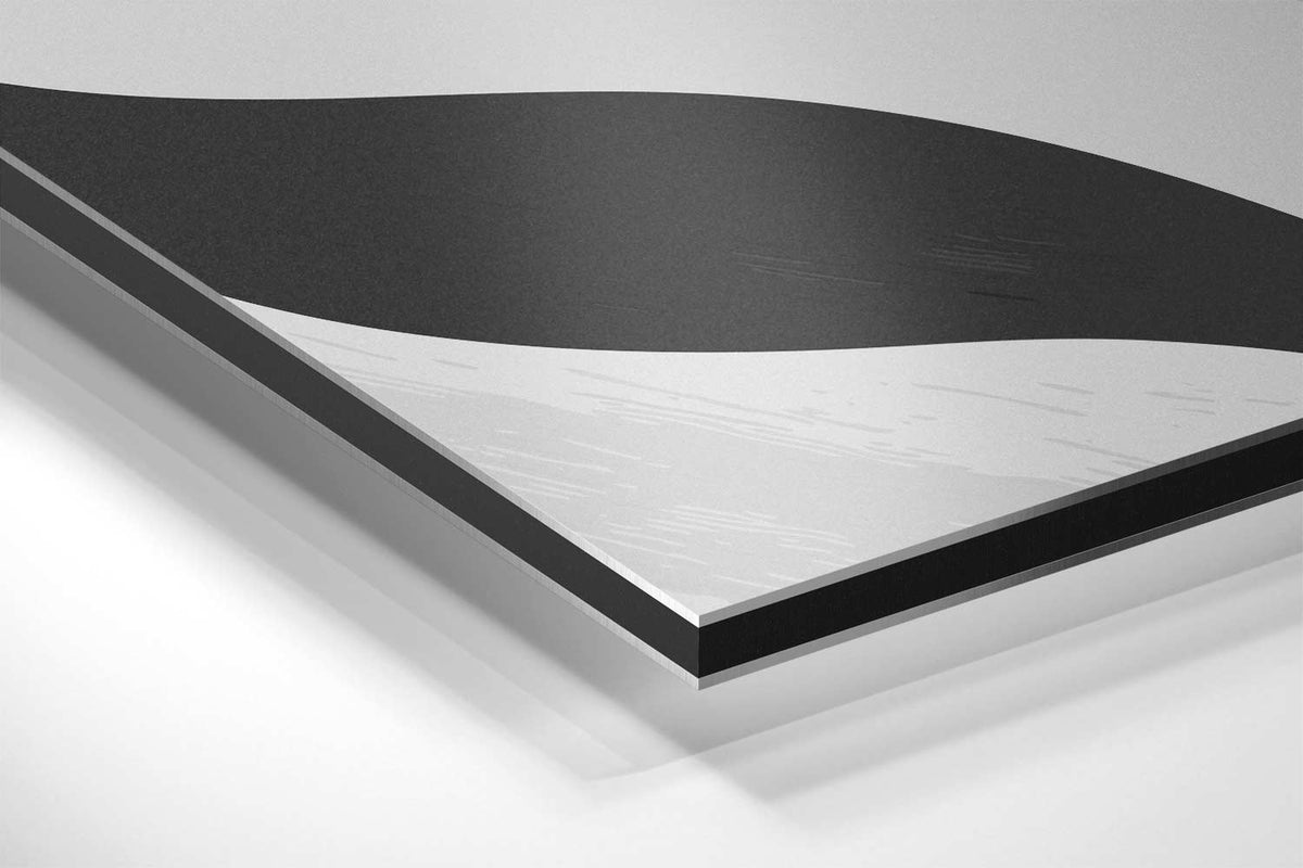 Moderne Zwart-Wit Compositie – canvas kunstwerk als wanddecoratie