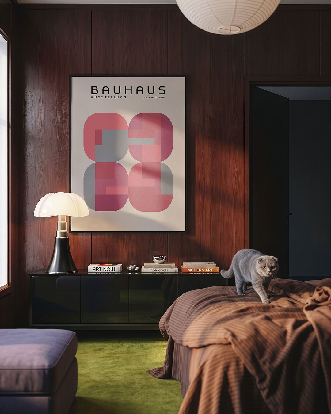 Vormen en vlakken – geometrische Bauhaus poster in staand formaat