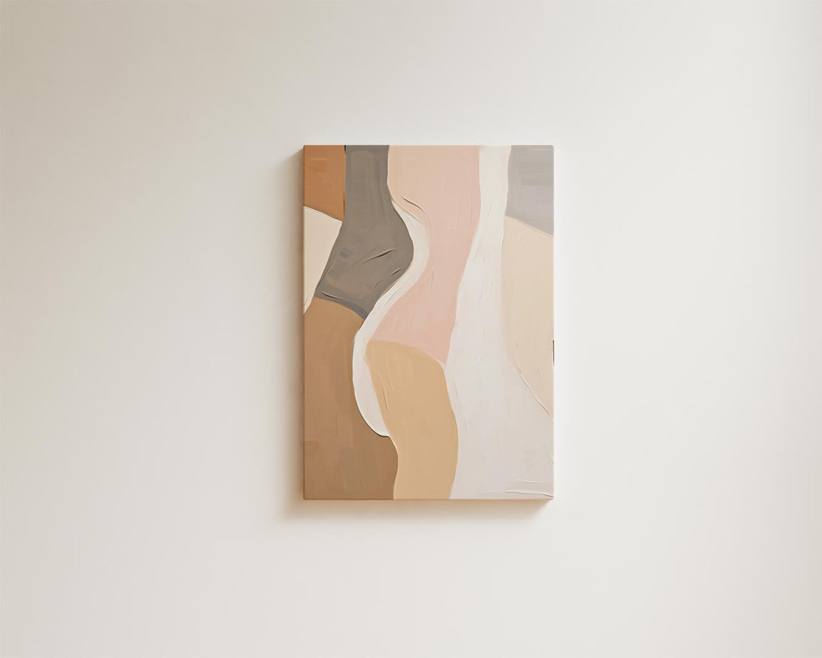 Abstracte Vormen in Zachte Tinten – portret kunstwerk als wanddecoratie, afbeelding 15