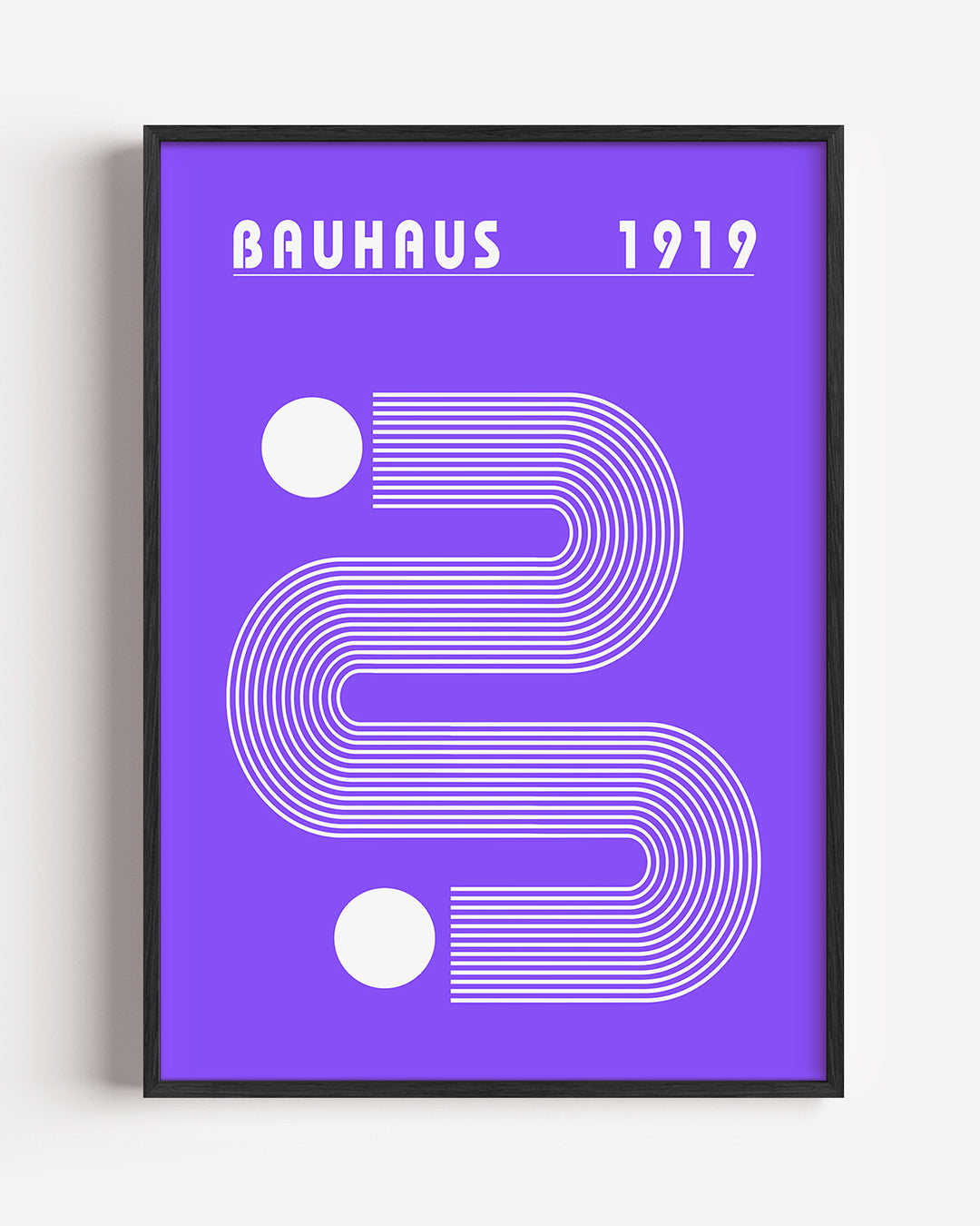 Lijnen en vlakken – staande Bauhaus poster als wanddecoratie