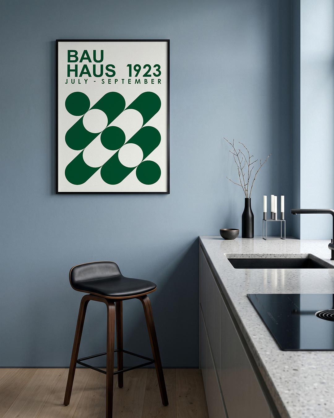  – geometrische Bauhaus poster in staand formaat