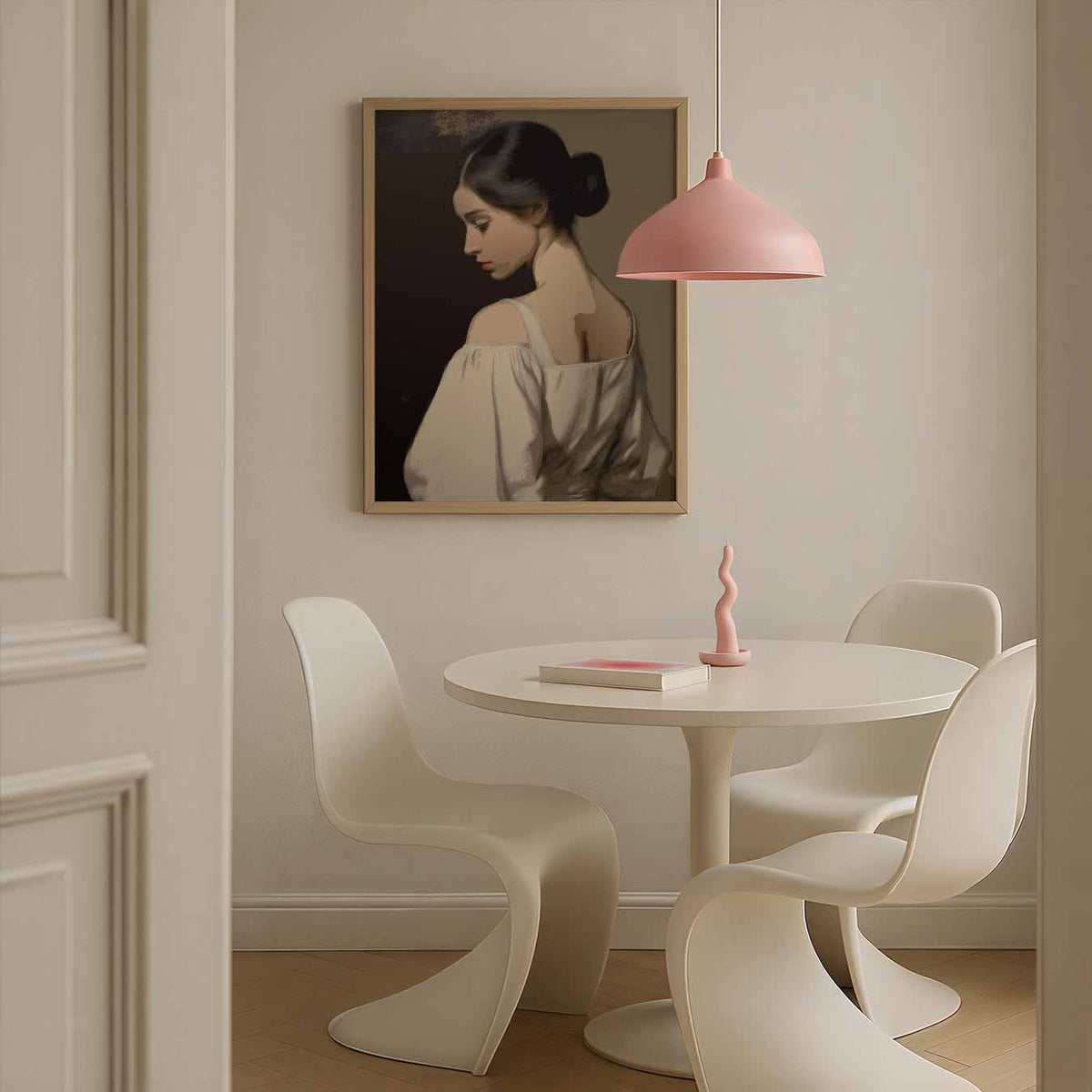 Elegante Vrouwelijke Silhouet – staande paas wanddecoratie van WallArtistic