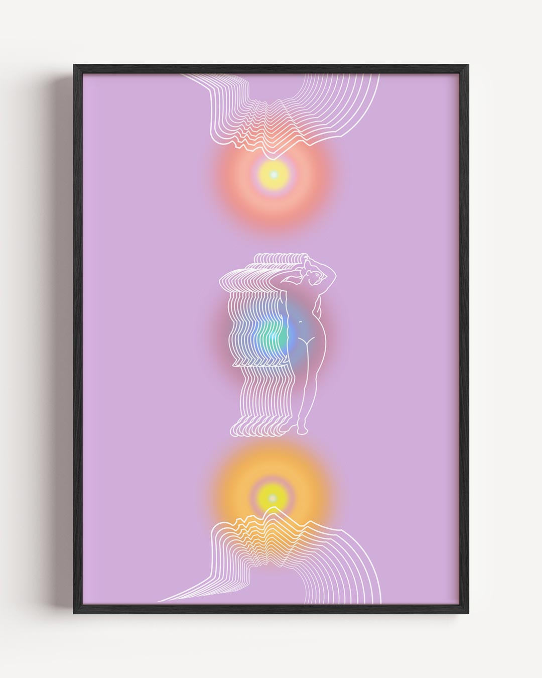 Pastelkleurige Dromerij – mindfulness portret poster als wanddecoratie
