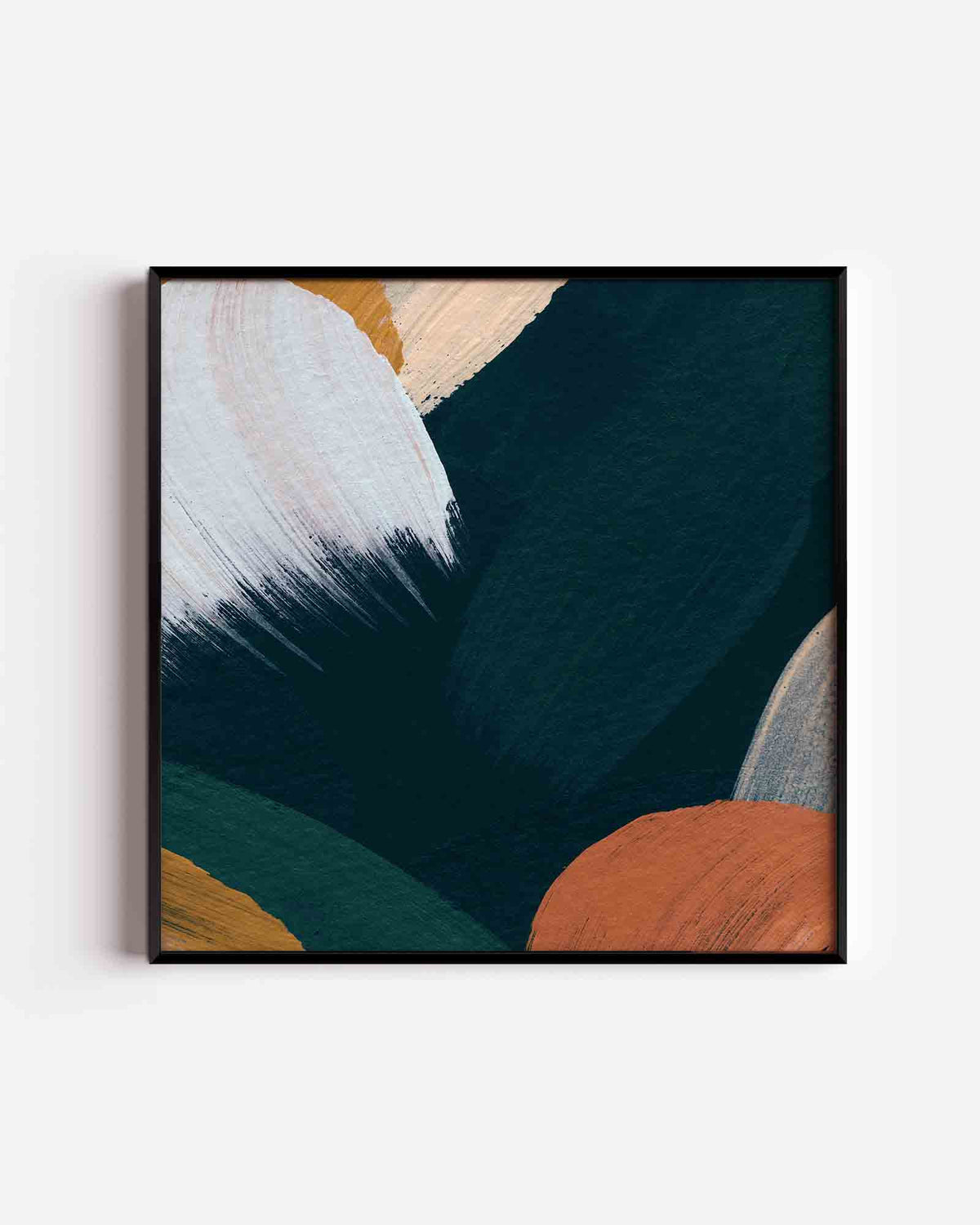 Abstracte penseelstreken – schilderkunst vierkante poster als wanddecoratie