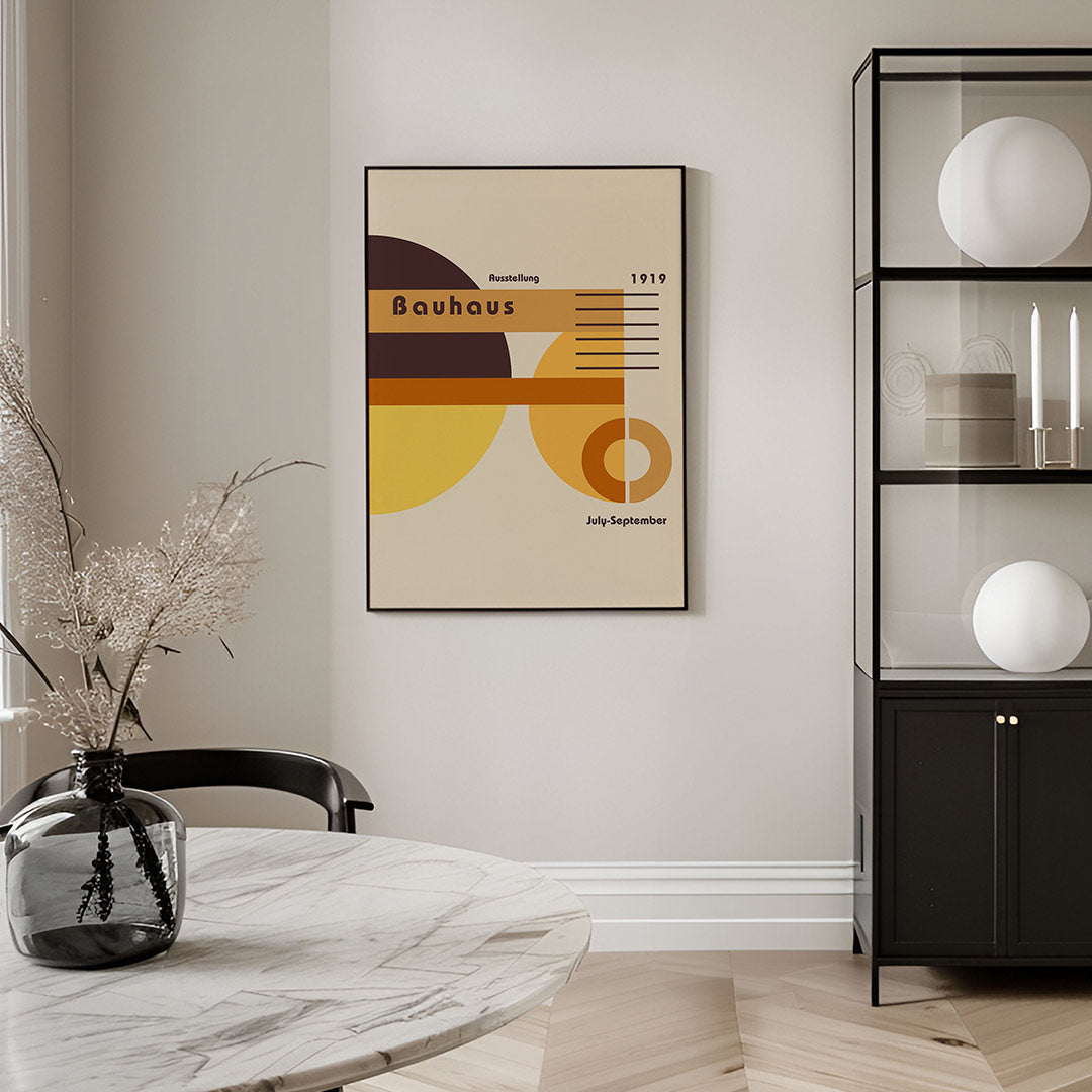 Vorm en balans – geometrische Bauhaus poster in staand formaat