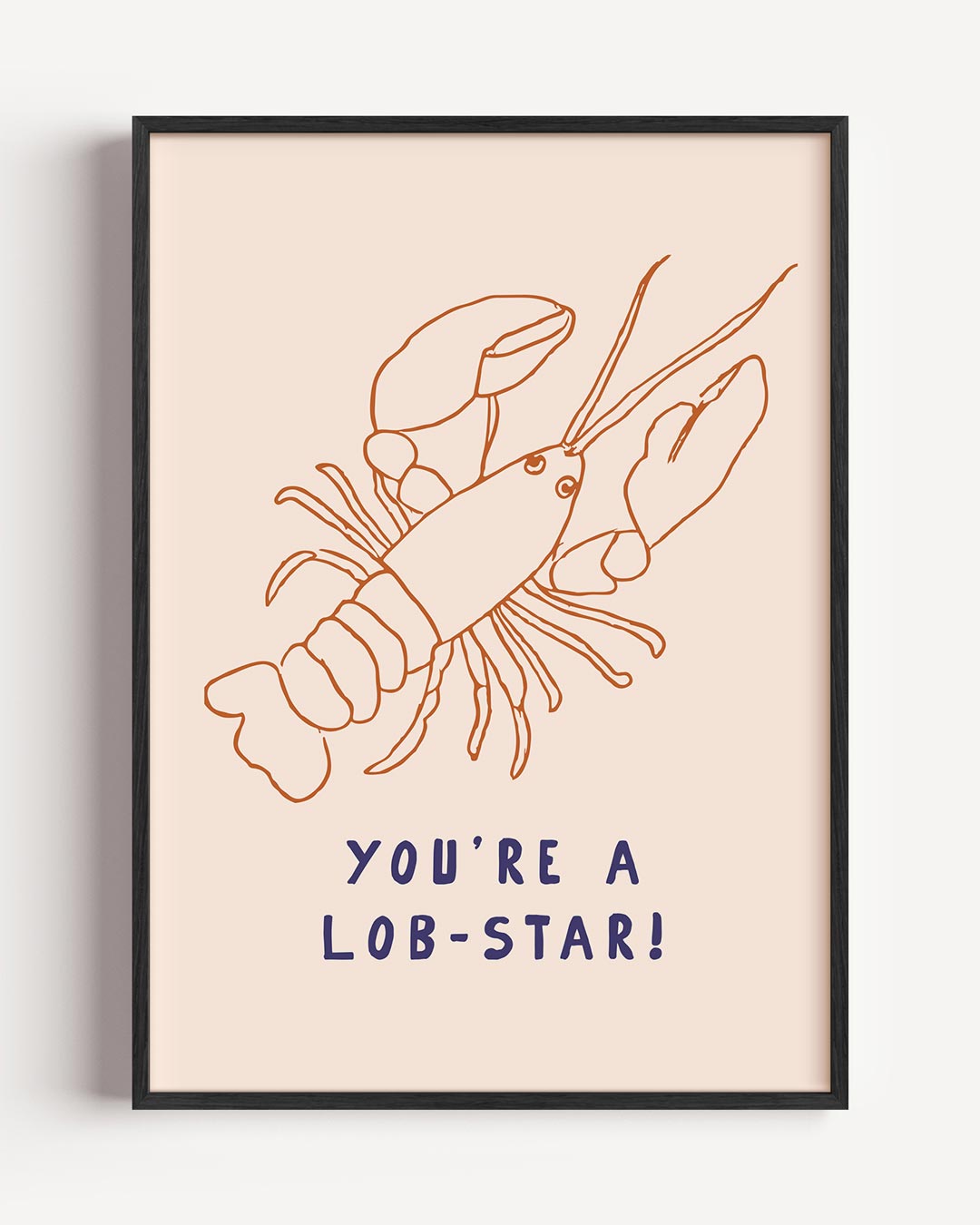 Lobster Compliment – keuken portret poster als wanddecoratie