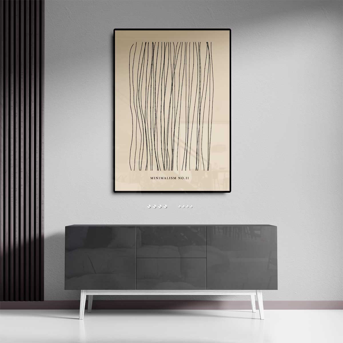 Minimalisme No. II Wanddecoratie – staand kunstwerk voor modern interieur