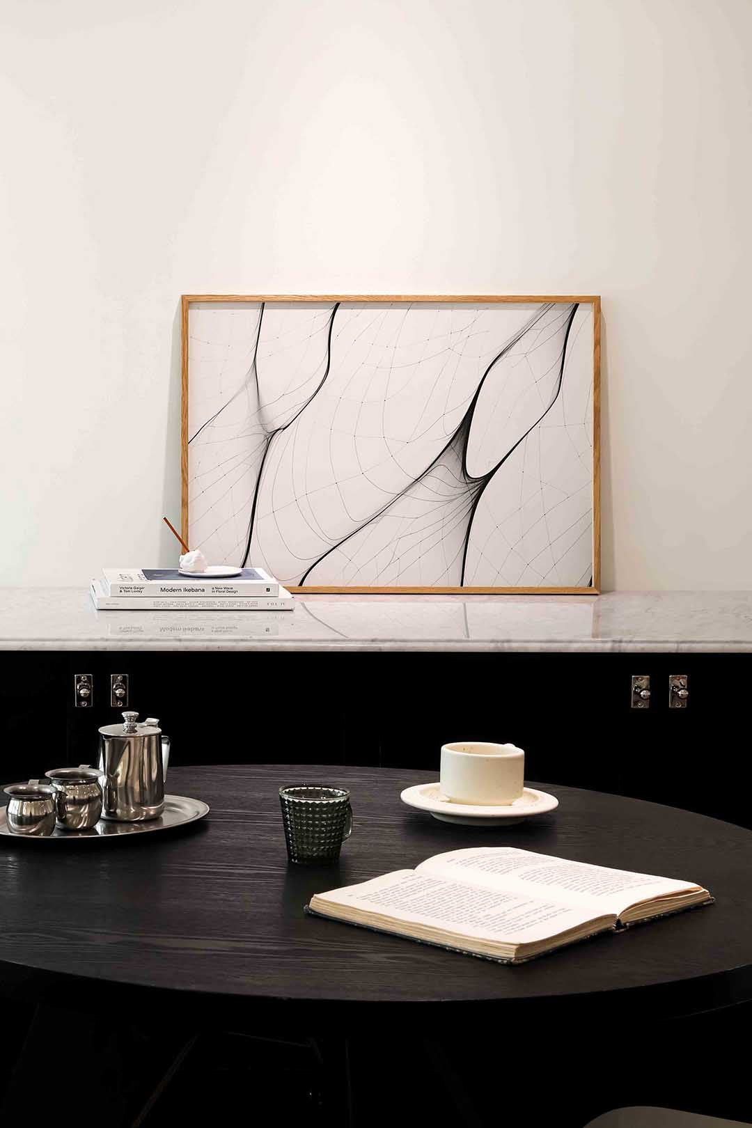 Abstracte lijnen – abstracte poster in liggend formaat
