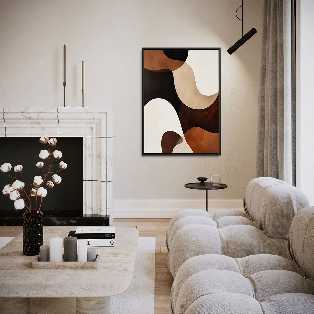 Organische vormen compositie – moderne staande wandkunst
