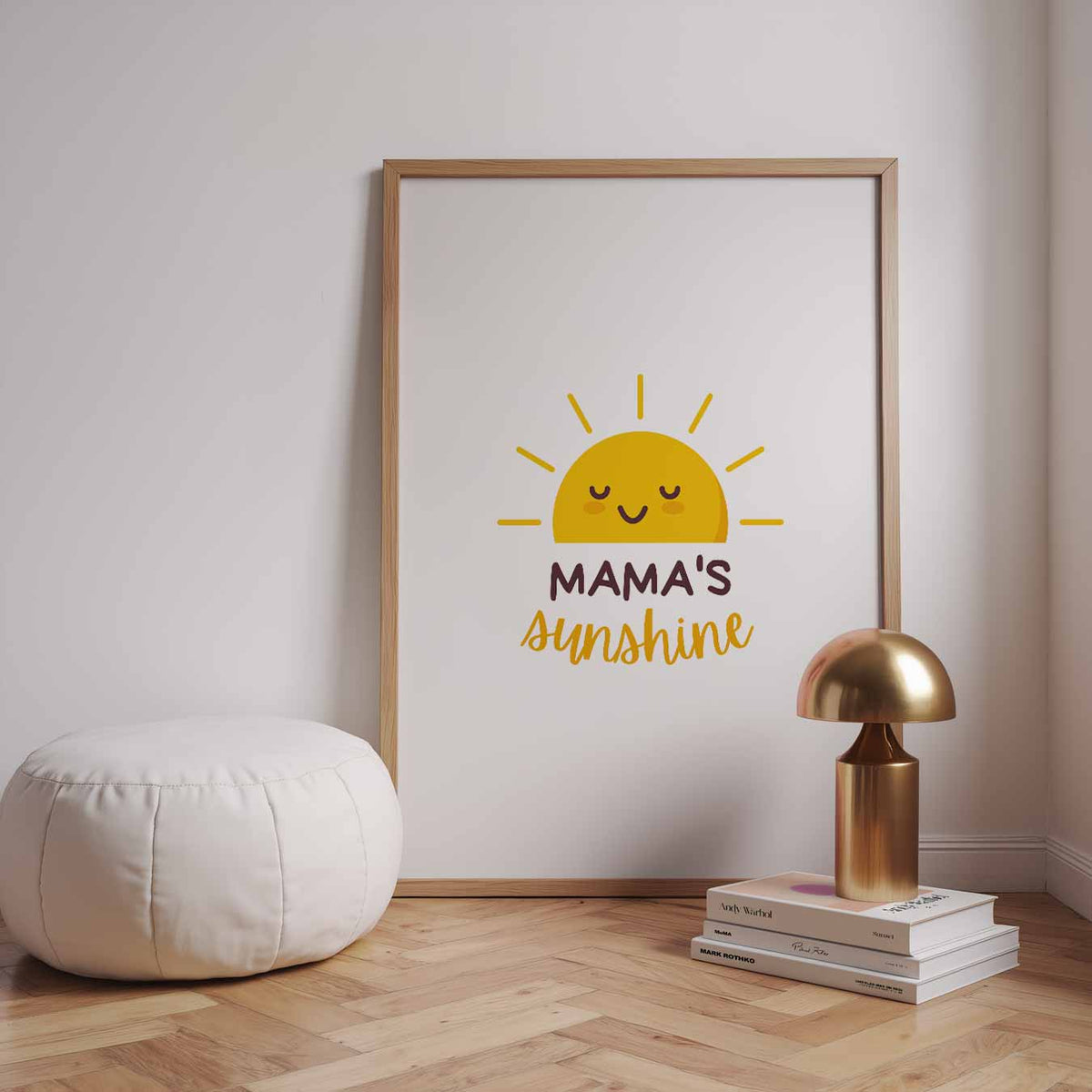 Mama's Sunshine – speelse wandkunst als portret kinderposter