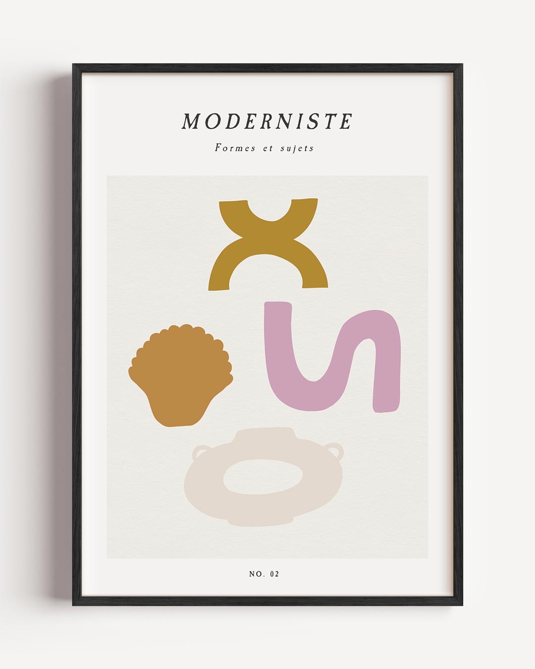 Modernistische Abstracte Vormen – moderne portret poster als wanddecoratie