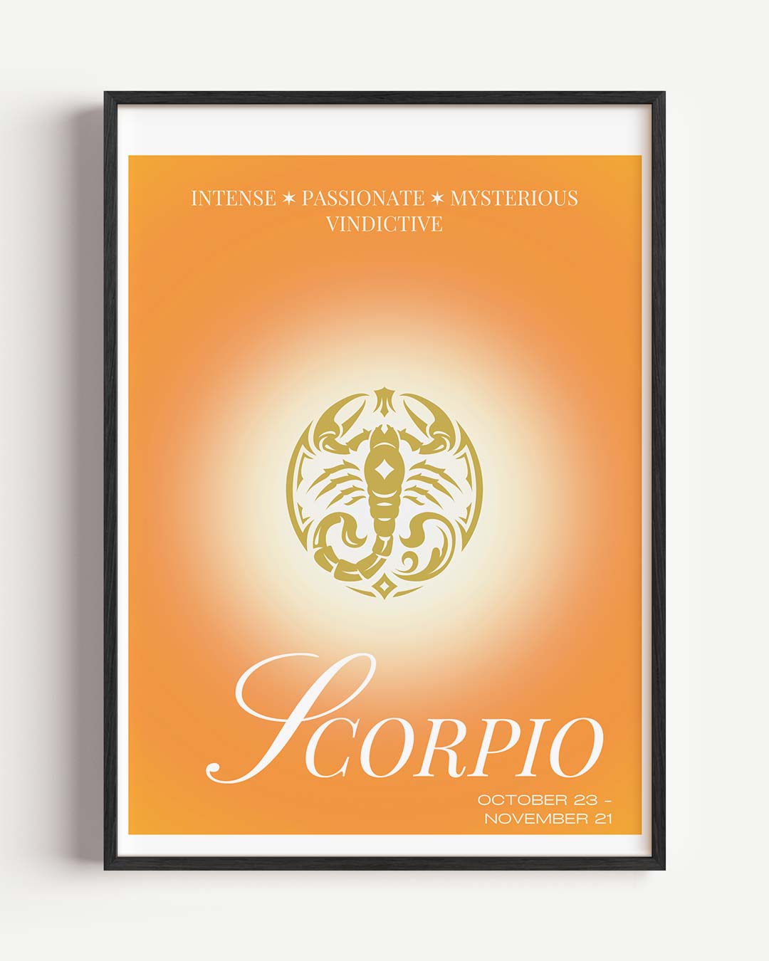 Stijlvolle Schorpioen – mindful portret poster als wanddecoratie