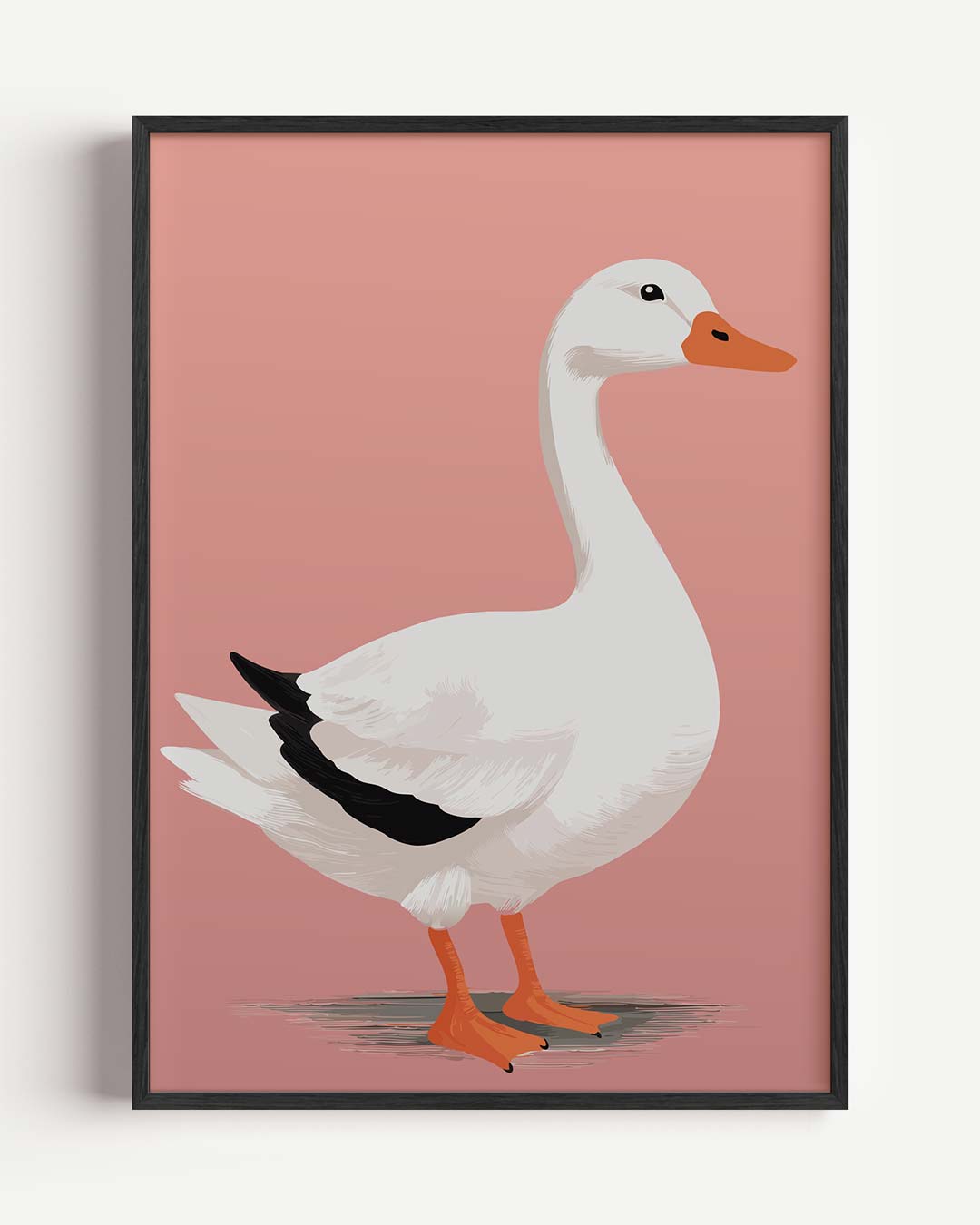 Elegante Gans Illustratie – dieren portret poster als wanddecoratie