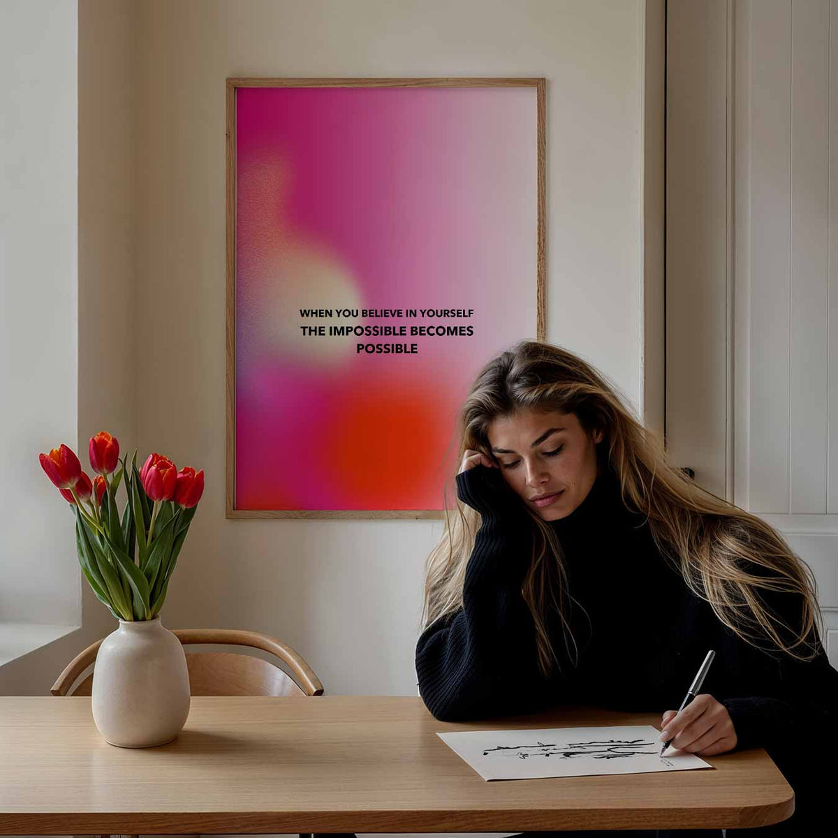 Believe in Yourself – mindful portret poster, afbeelding 7