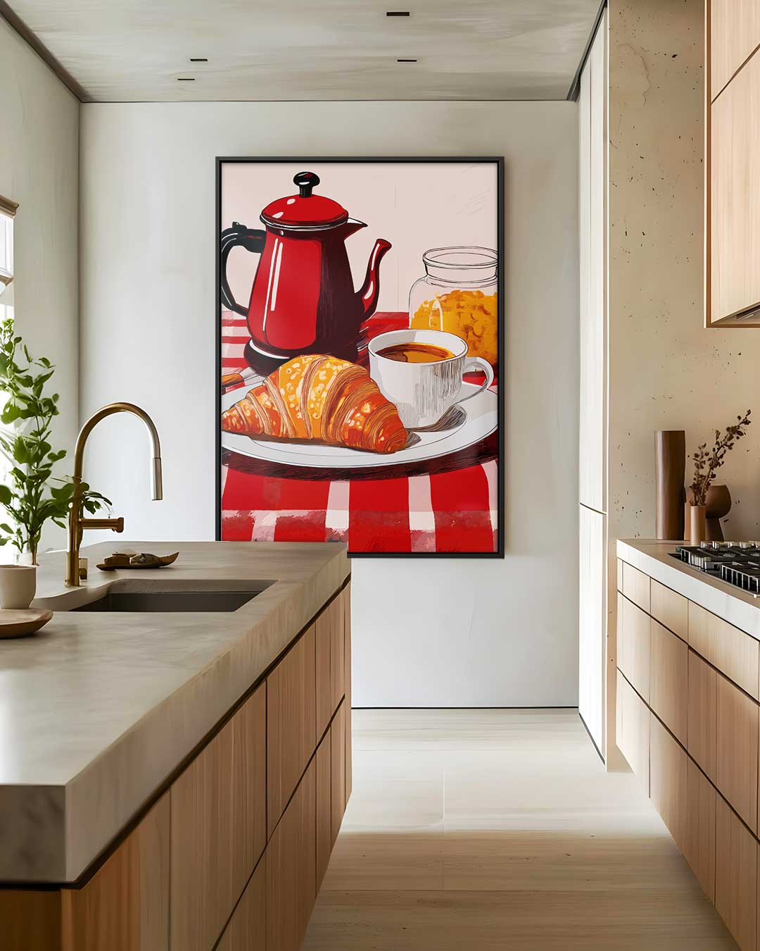 Ontbijtgeluk – staand kunstwerk voor modern interieur