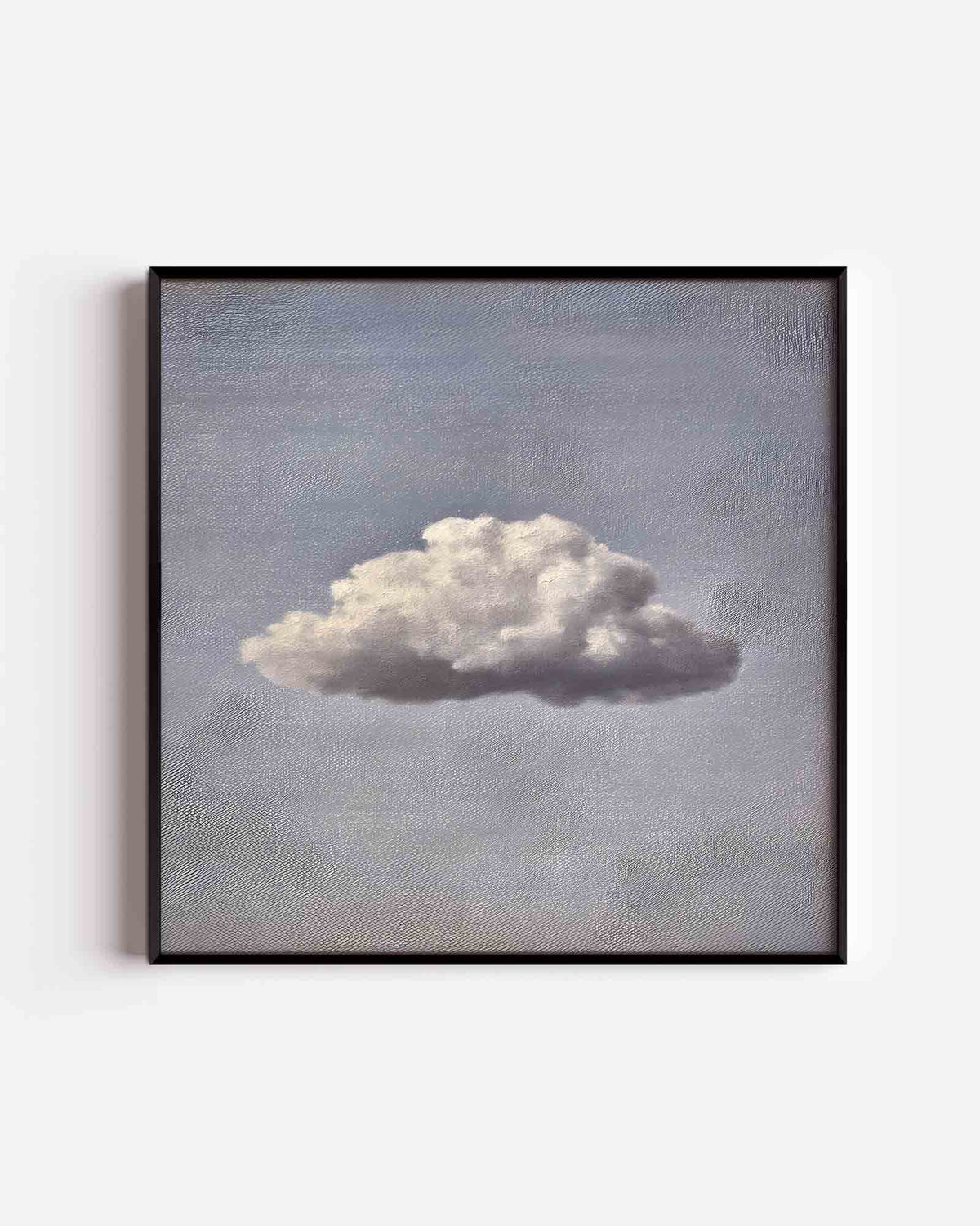Wolk op blauwe achtergrond – abstracte textuur vierkante poster als wanddecoratie