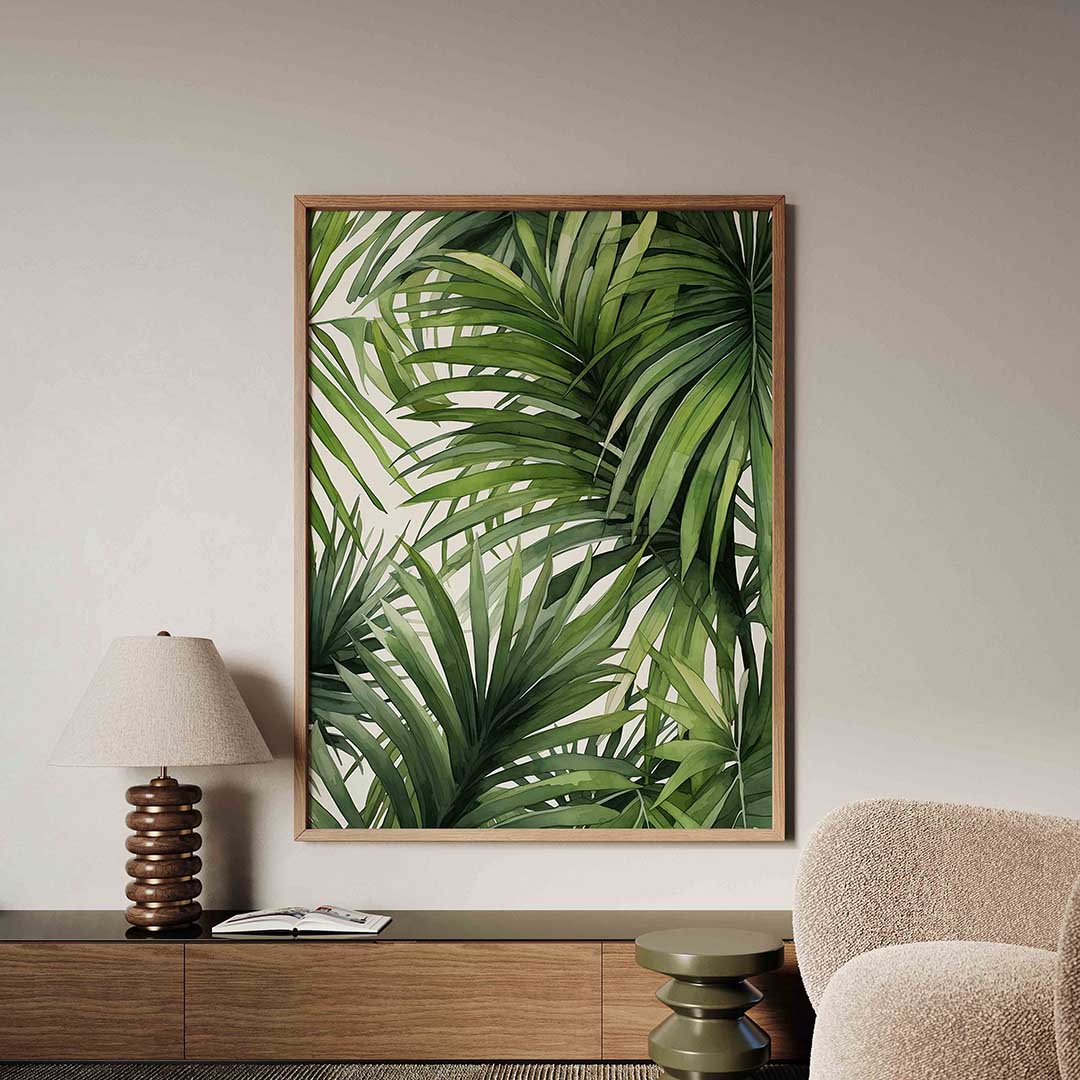 Groene bladeren – tropische jungle poster in staand formaat
