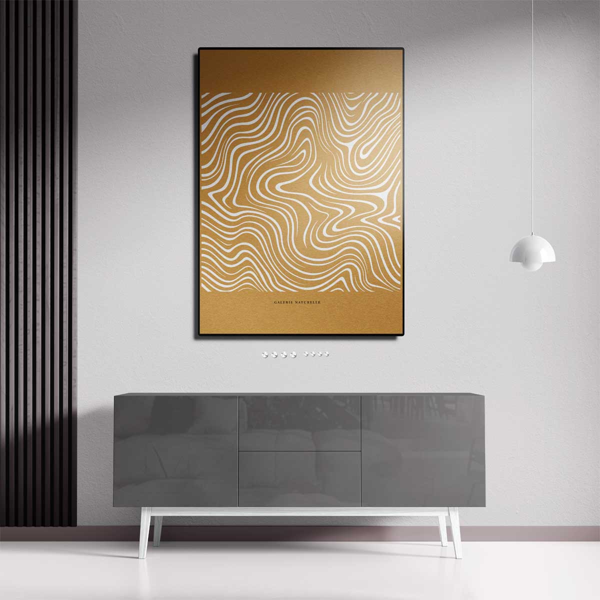 Golvende Lijnen Natuurprint – dibond kunstwerk als wanddecoratie