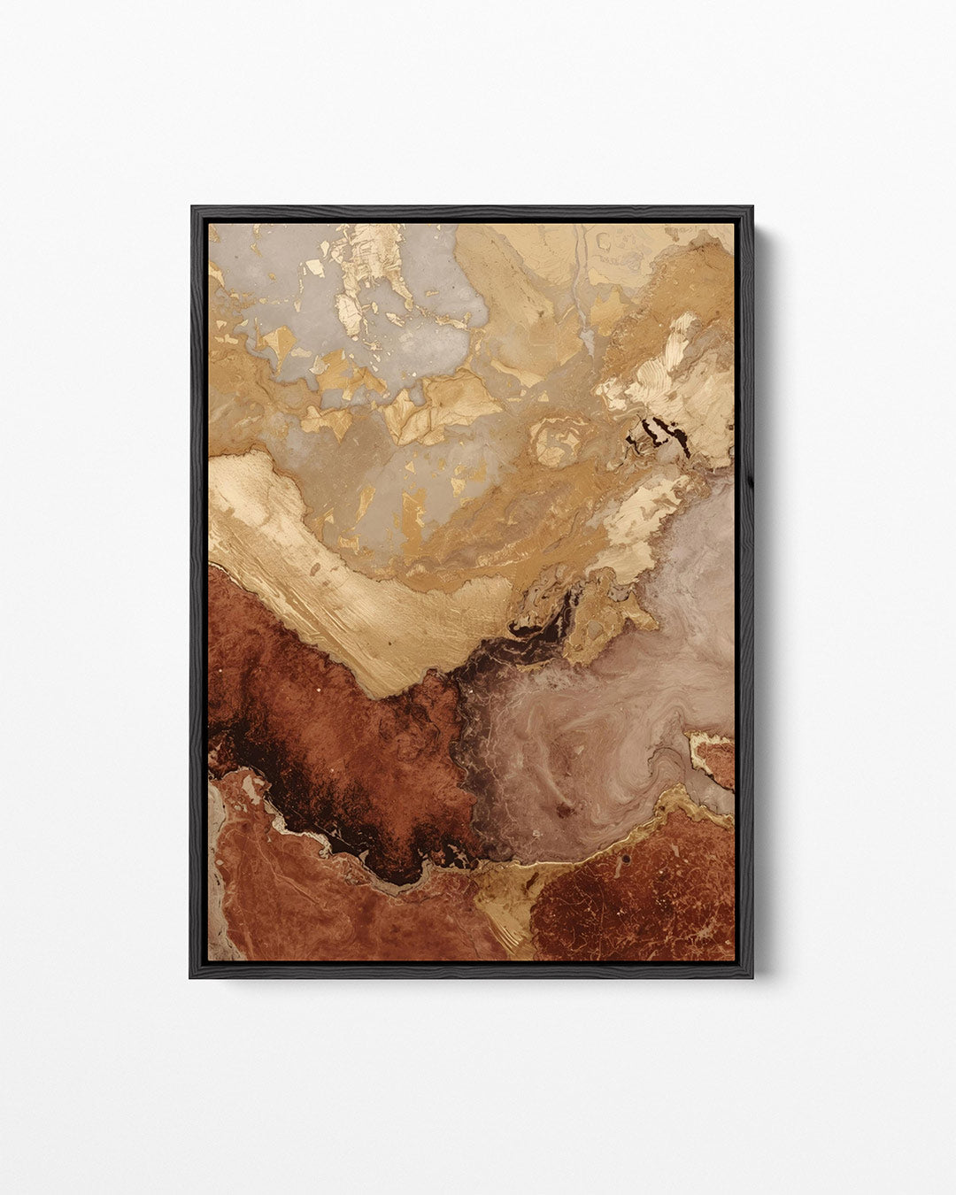 Aardse kleuren compositie – staand wanddecoratie kunstwerk