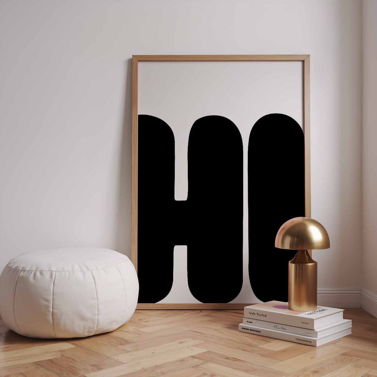 Zwart-Wit Minimalistische Typografie – staande muurposter met quote