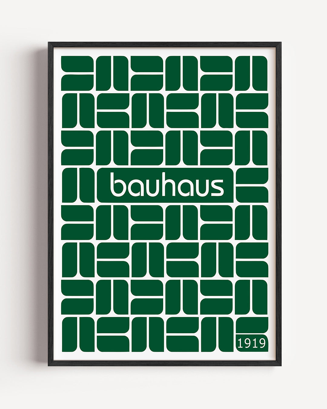 Vormritme en kleur – staande Bauhaus poster als wanddecoratie