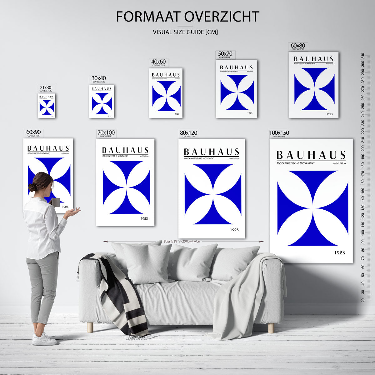 Vormen en vlakken – geometrische poster in Bauhaus-stijl van WallArtistic